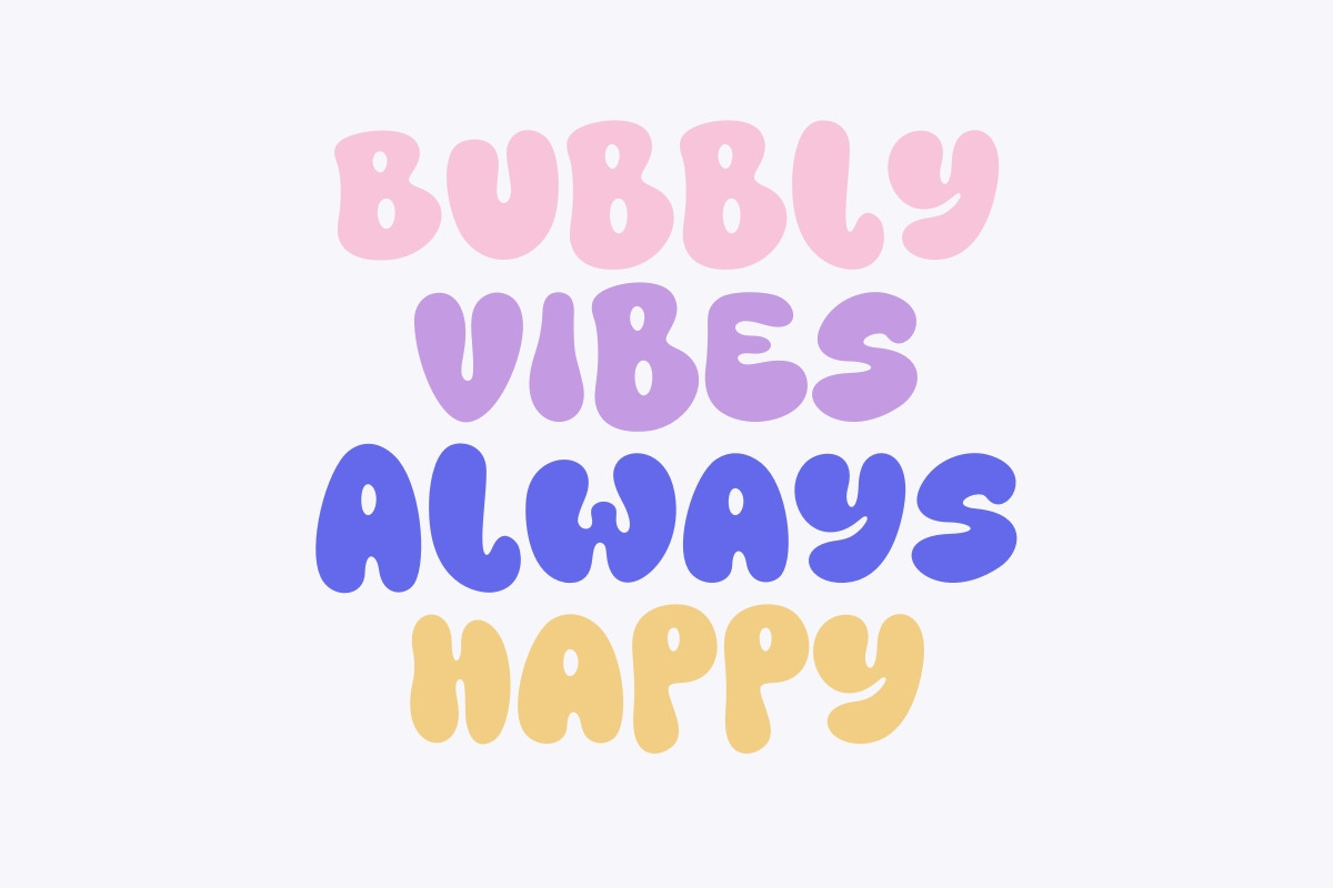 Bubble Mood - Fun Bubble Mix Font, a Handwritten Font by SaktiAvellin (Photo 3 of 8)
