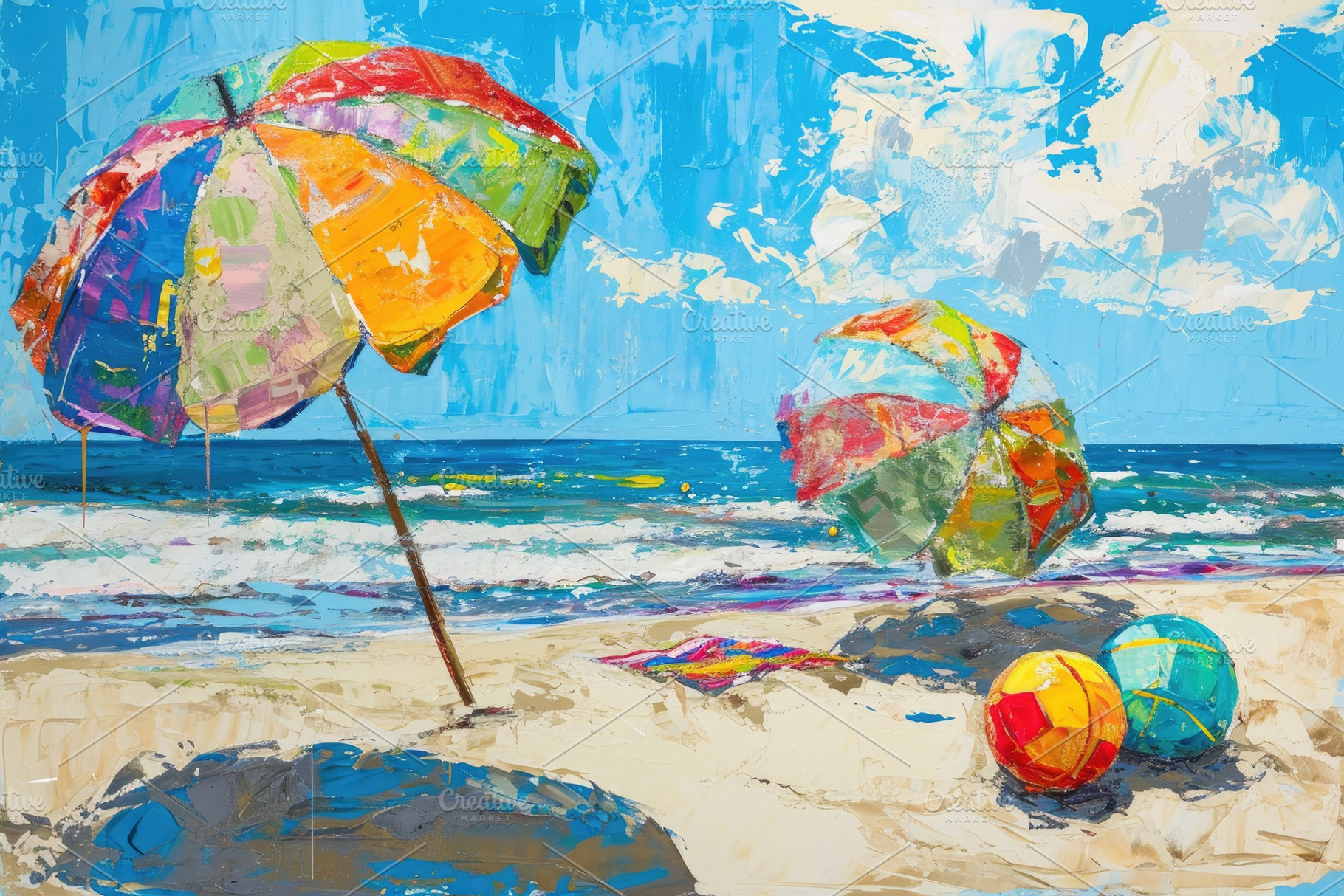 A vibrant painting capturing the sce, a Photo by Iftikhar Alam