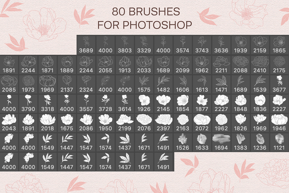 Bundle. Mushrooms, Crystals, Peony., a Brush Add-On by NinaFedorova (Photo 12 of 20)
