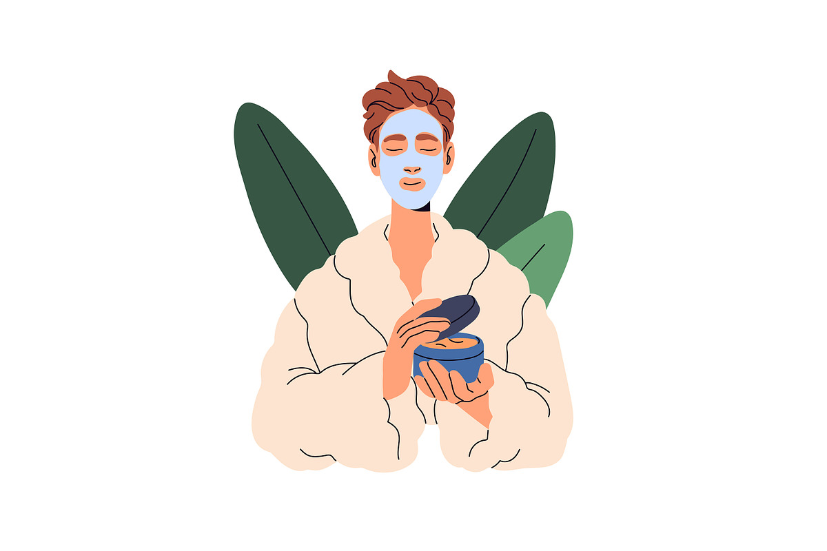 Girls doing makeup, skincare set, a Person Illustration by PaperTrident (Photo 3 of 8)