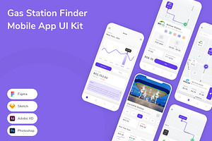 Gas Station Finder App UI Kit