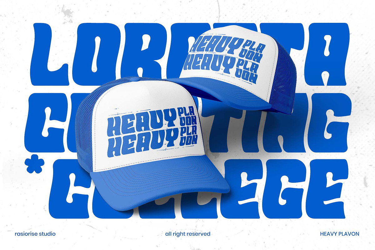 Heavy Plavon Font, a Sans Serif Font by Rasiorise Studio (Photo 4 of 12)
