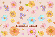 Retro Wildflowers - Bold Flowers, a Texture Illustration by Dear Darling Design (Thumbnail 9 of 11)