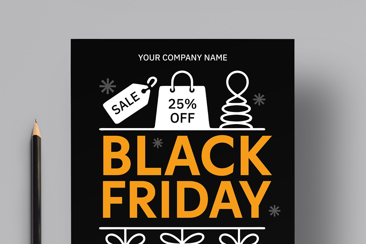 Black Friday Sale Flyer Template, a Flyer Template by MightyDesign (Photo 4 of 8)