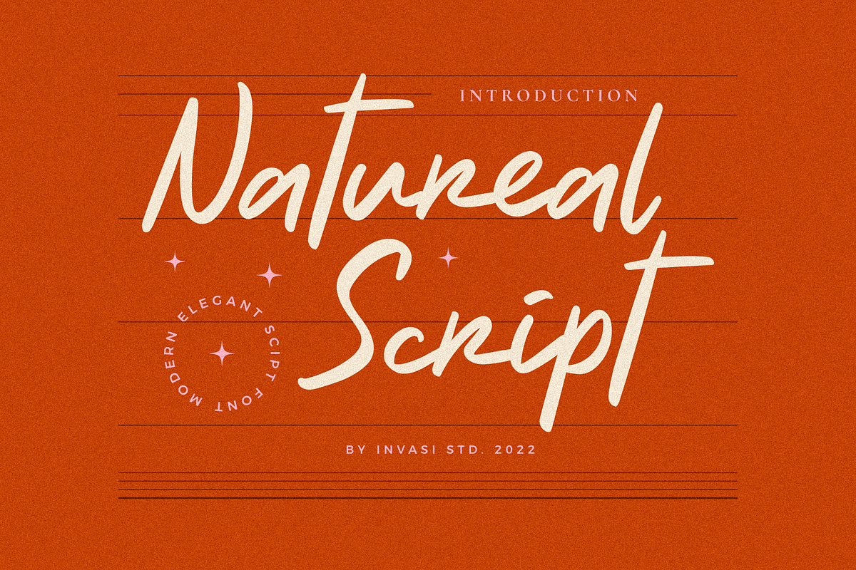 Natureal Script - Elegant Font, a Script Font by Invasi Studio (Photo 1 of 10)