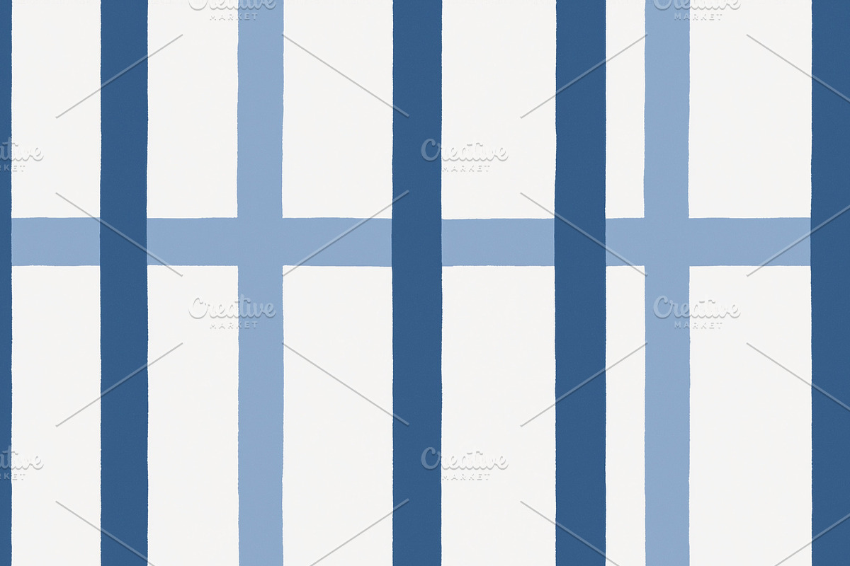 Seamless pattern, seamless plaid pattern with varying blue and w, a Pattern Graphic by Studio ANNA