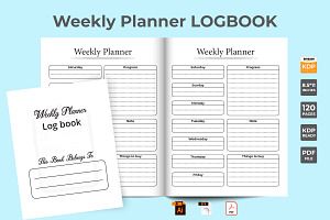 Weekly Planner KDP Interior Notebook