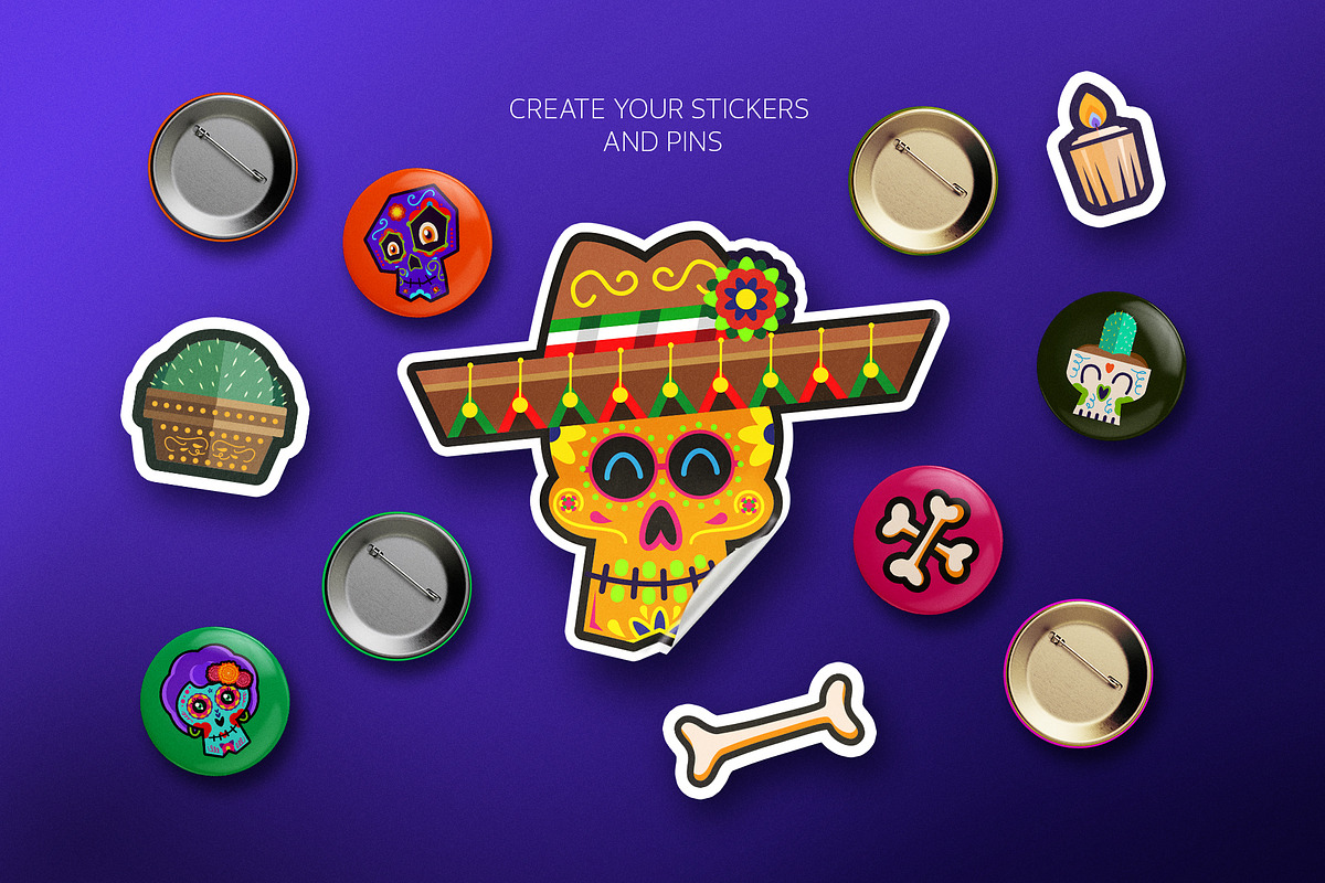 Day of The Dead pattern illustration, a Pattern Graphic by Visual Fear (Photo 2 of 9)