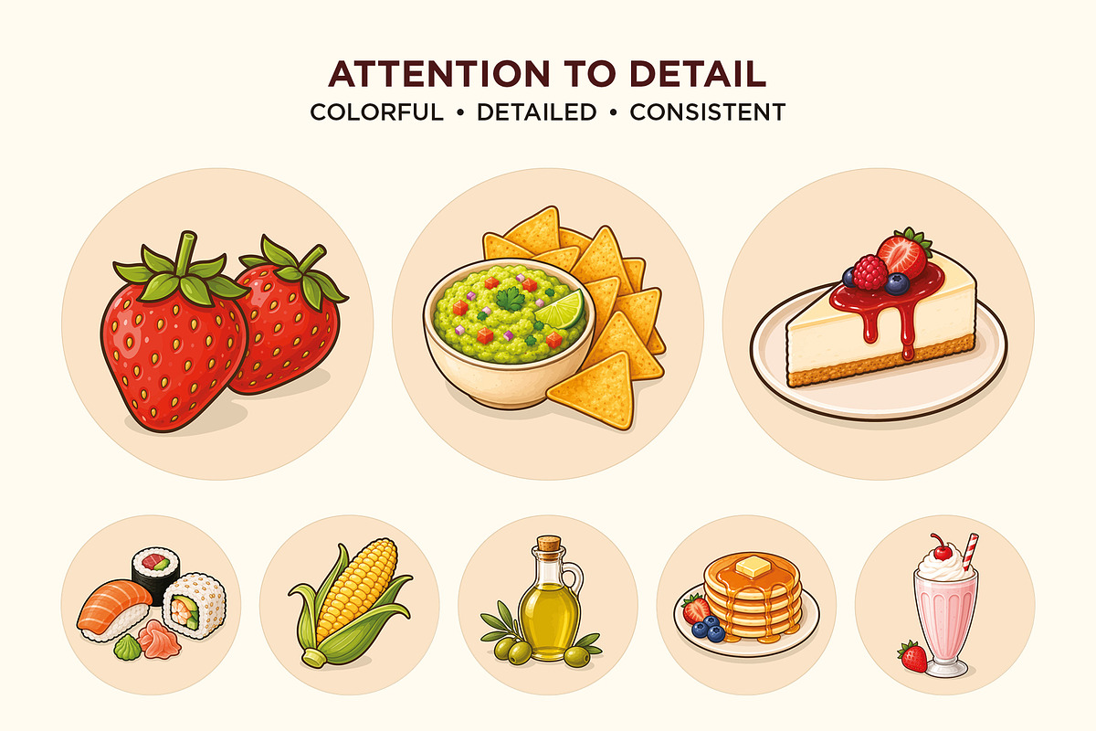 100 Food & Drink Icons, an Object Graphic by 44pixels (Photo 3 of 9)