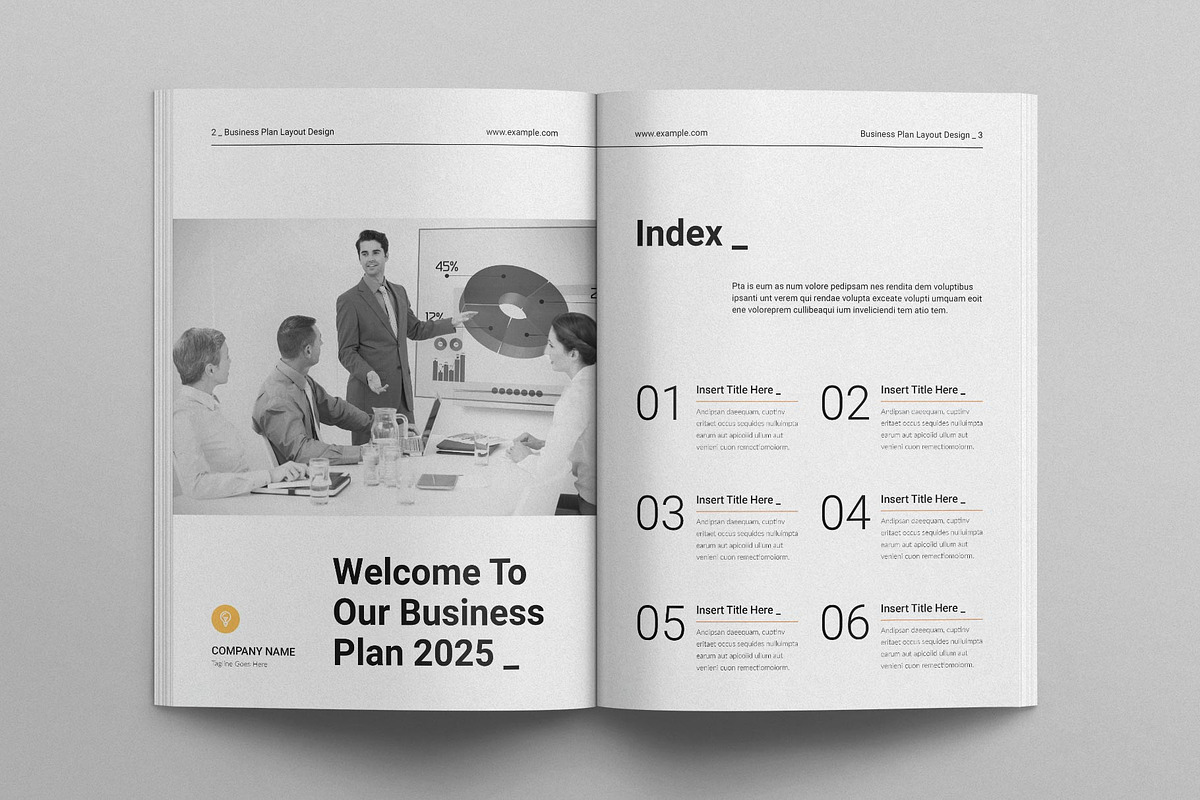 Business Plan Layout Design Template, a Brochure Template by ...