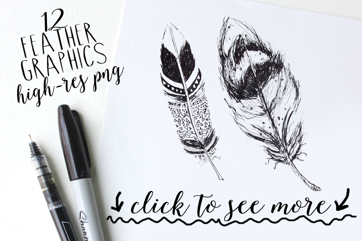 BOHO RUSTIC FEATHERS, an Illustration by WeLivedHappilyEverAfter (Photo 1 of 2)