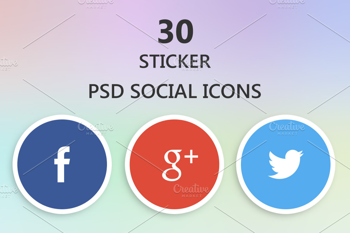 Social Icons - Sticker model, an Icon by DeepDesign (Photo 1 of 2)