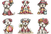 Whimsical Summer Beach Dog Clipart, an Illustration by Designking (Thumbnail 2 of 5)