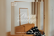 Large golden frame interior mockup, a Merchandise Mockup by MCKP*ME (Thumbnail 3 of 3)