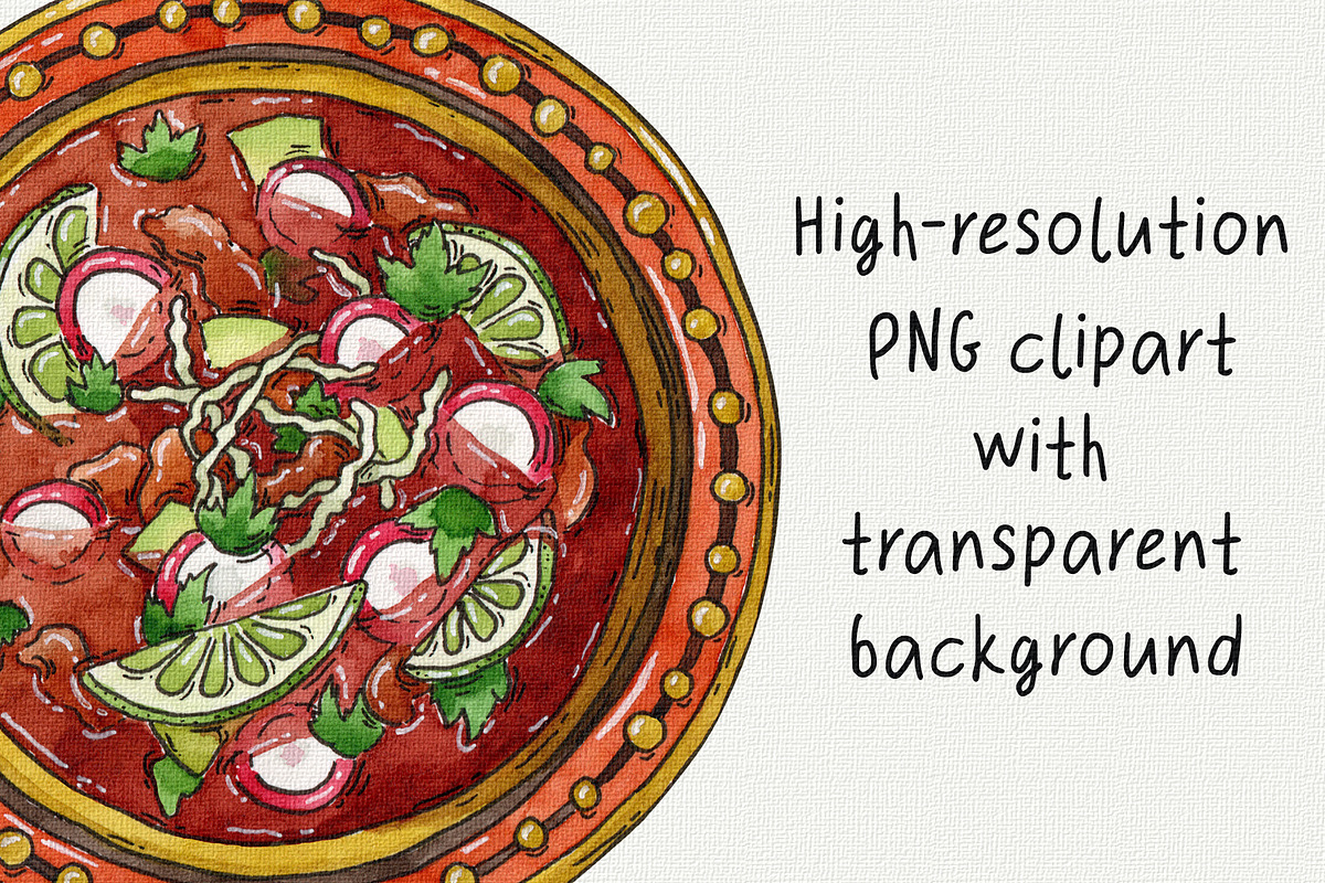 Mexican watercolor food clipart, an Object Graphic by Trinibis (Photo 3 of 3)