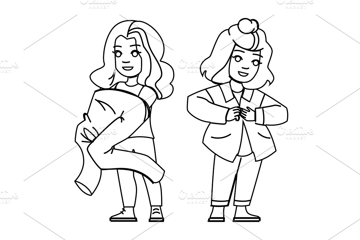child kid girl dressing up vector, a Person Illustration by pikepicture