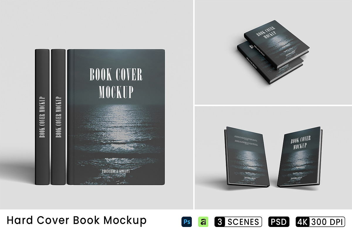 Book Mockup Hard Cover, a Books & Magazine Mockup by Farabion Studio (Photo 1 of 4)