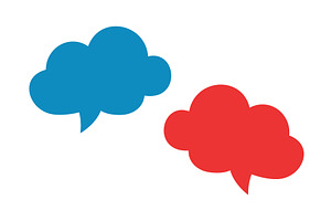Comic thought cloud speech bubbles, an Object Illustration by GraphiShop