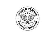 Tennis Sport Emblem Badge Logo, a Branding & Logo Template by Buqancreative (Thumbnail 3 of 4)