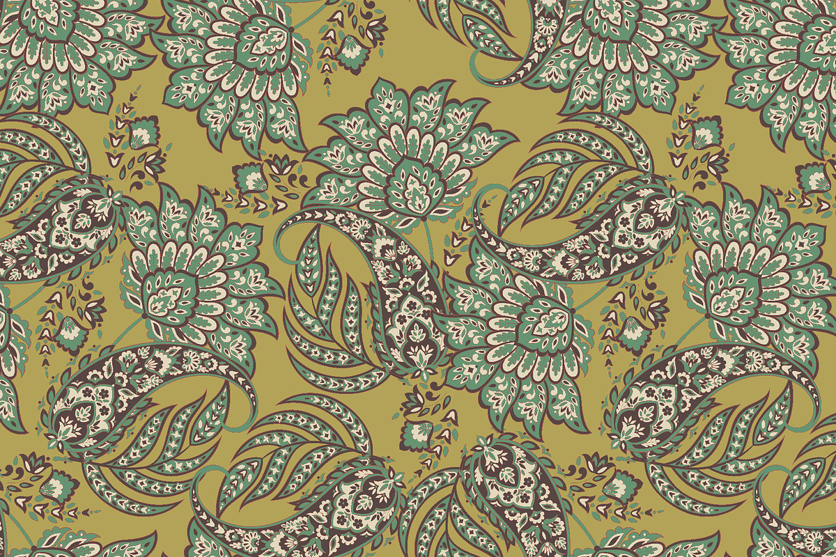 8 Paisley seamless vector pattern, a Background Graphic by antalogiya (Photo 6 of 9)