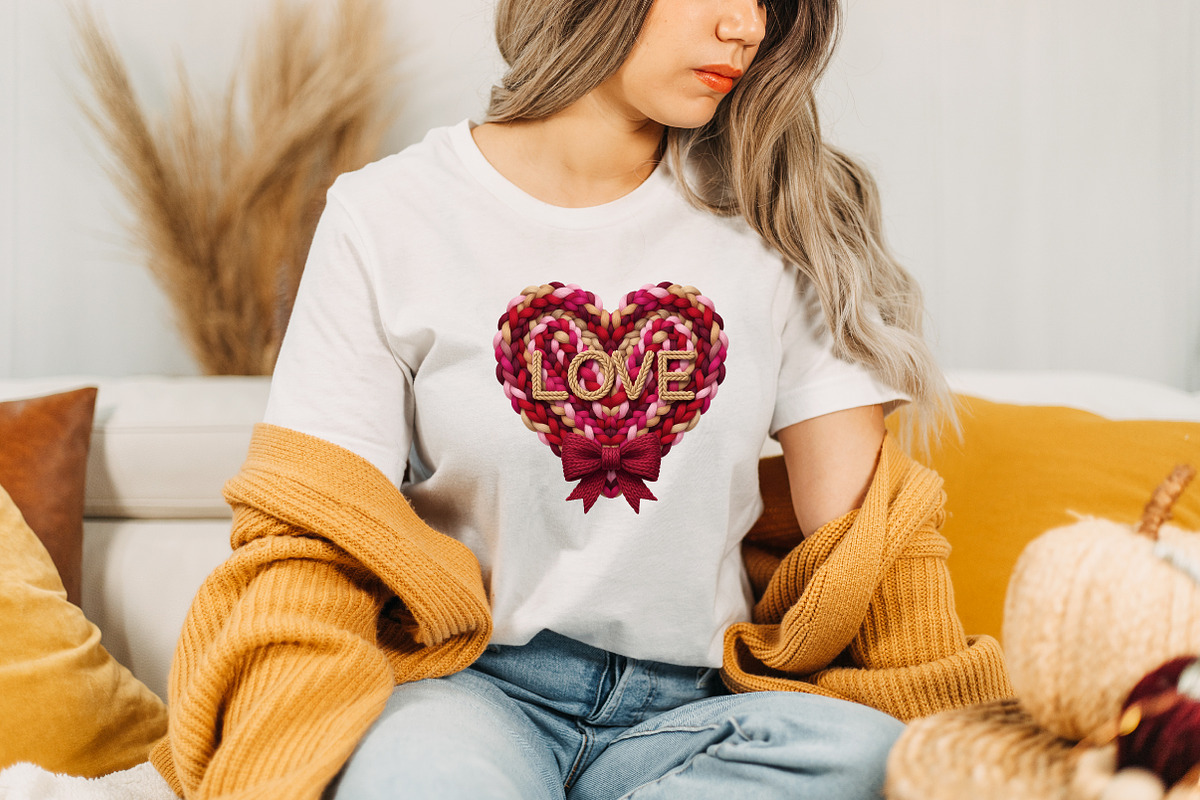 Crochet LOVE Heart PNG,Chunky Yarn, an Illustration by DreamArtGraphic (Photo 5 of 6)