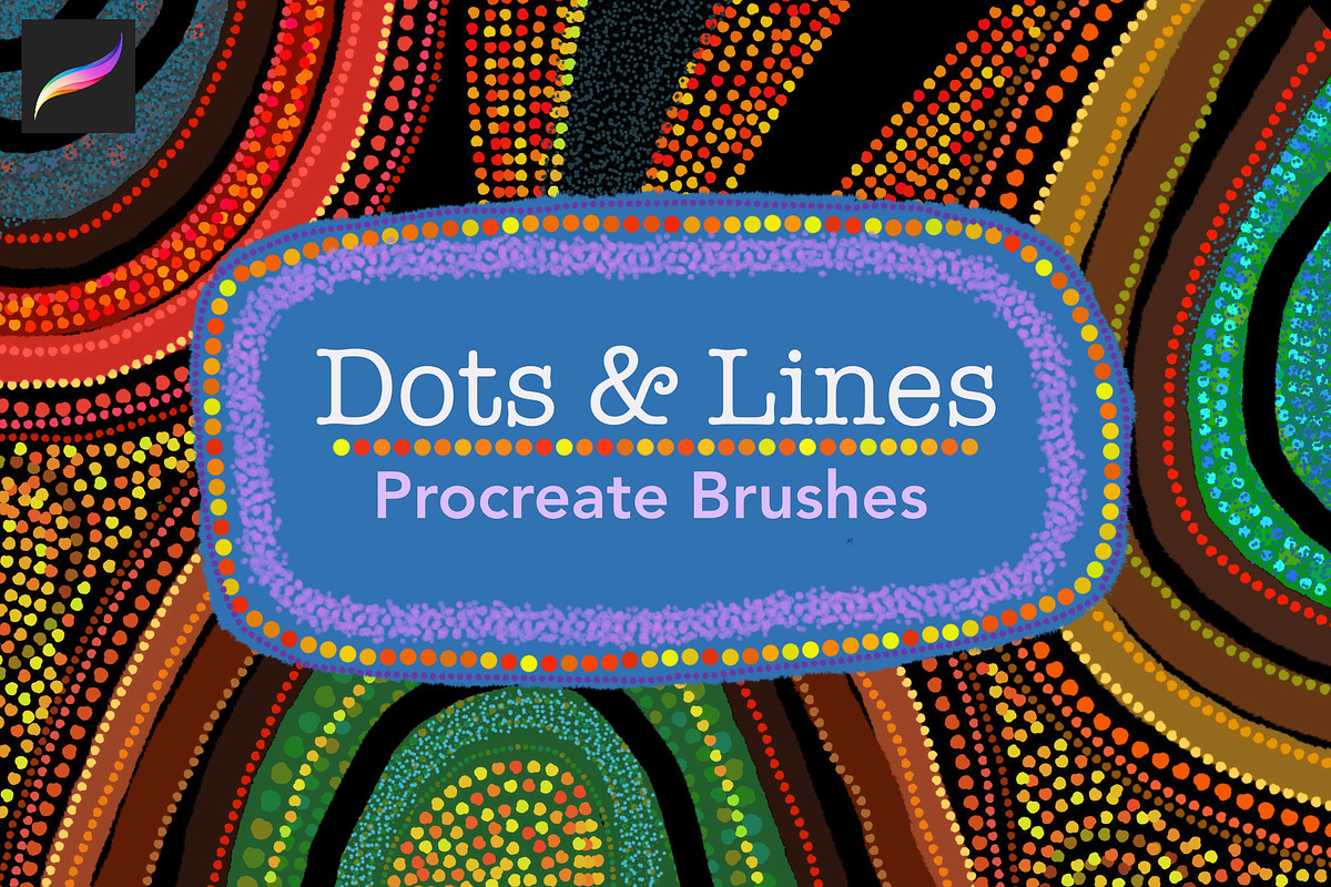 Dots and Lines Procreate Brushes, a Brush Add-On by Mels Brushes (Photo 1 of 3)