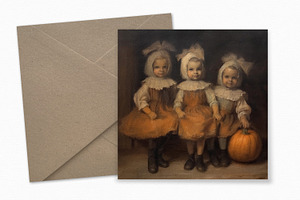 Vintage Halloween Costume Paintings