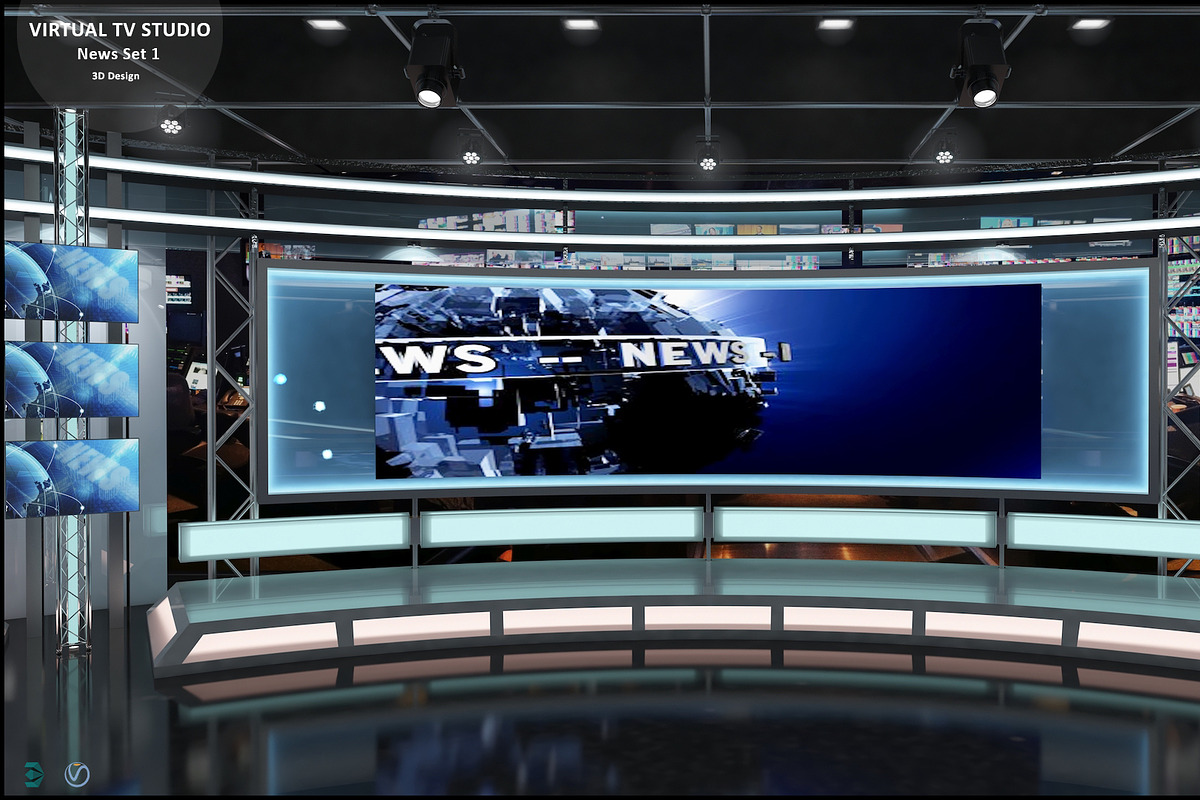 TV Studio Collection Vol 6 - 2 PCS, an Architecture 3D Model by akerStudio (Photo 41 of 98)