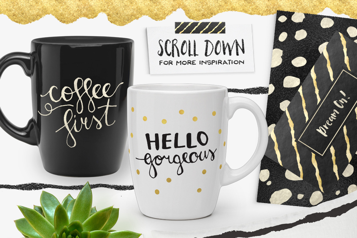 80 Gold Foil Styles + EXTRAS!, a Layer Style Add-On by Pink Coffie (Photo 4 of 5)
