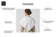Silk Scarf Mockup on Model PSD, a Shirt Mockup by 1001 mockups (Thumbnail 2 of 6)