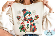 Vintage Snowman Christmas PNG, a Seasonal Illustration by Daily.Designs (Thumbnail 2 of 5)