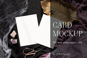 Halloween Card Mockup 5x7 2c5 fall, an Advertising Mockup by PawMockups (Thumbnail 1 of 10)