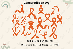 Kidney Cancer Awareness Ribbon svg, an Object Graphic by Cheerful World