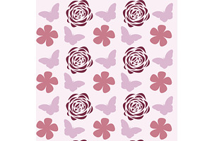 Seamless Pattern Of A Purple