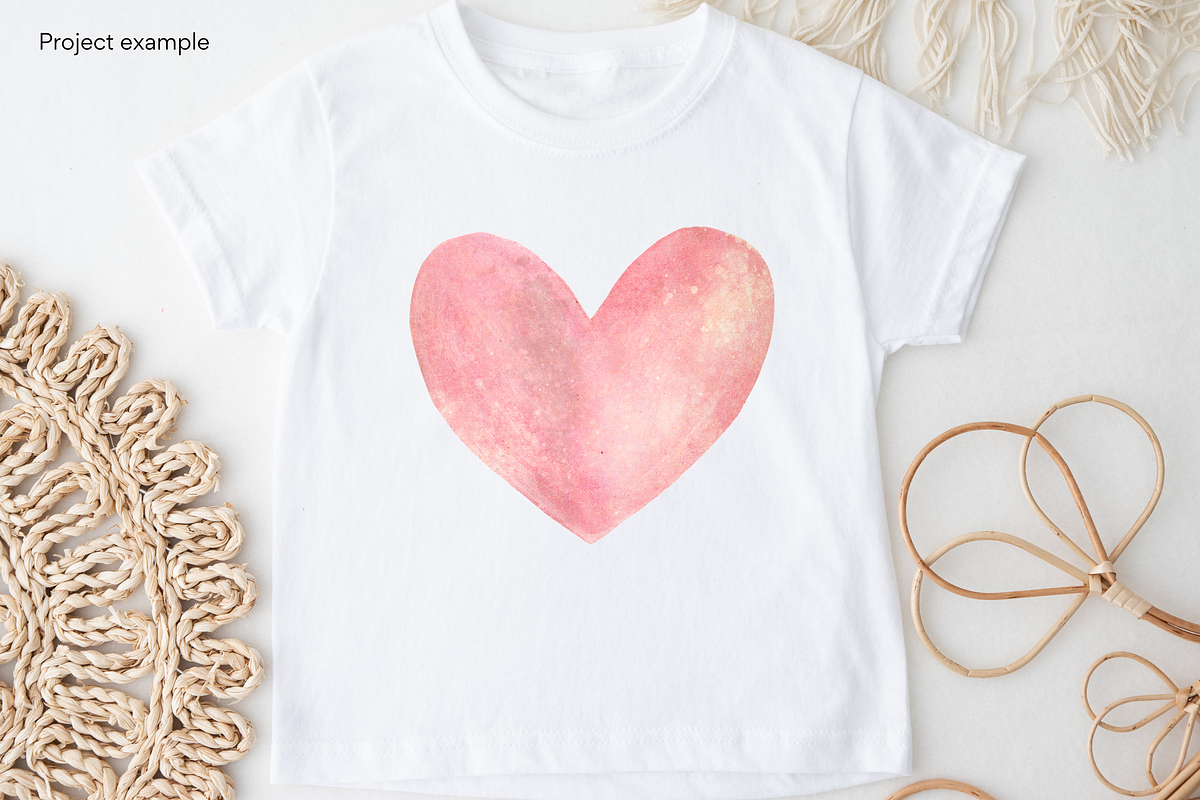 Pink Watercolor Hearts Clipart, a Graphic by Murphy & Frank (Photo 7 of 7)