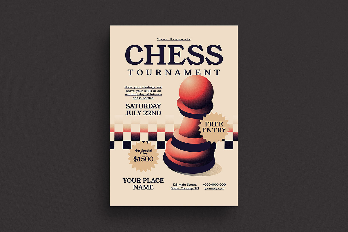 Chess Tournament Event Flyer