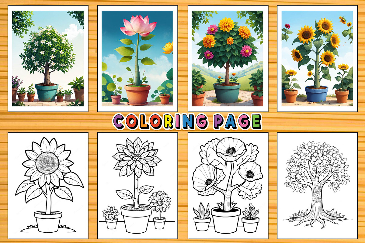 Flower Tree Coloring Page For Kids, an Arts & Entertainment Photo by ...