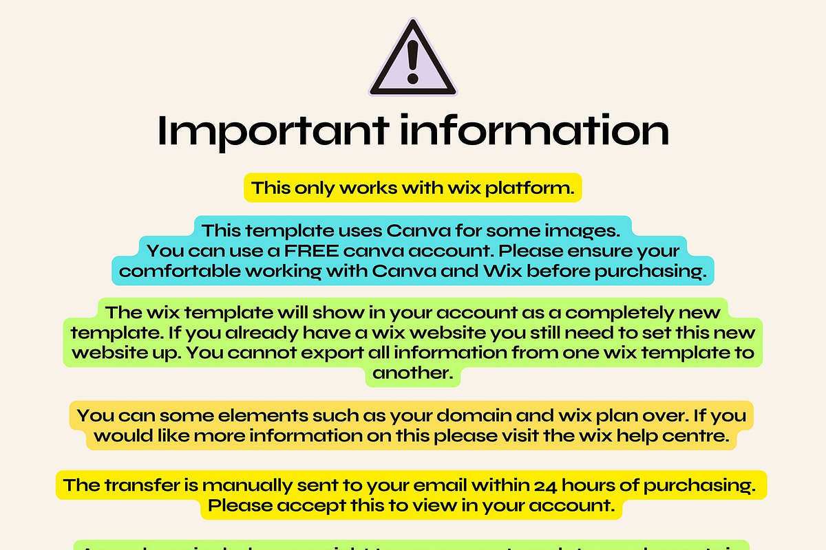 Wix Website Template - Rainbow, a Wix Template by The Pixel Palace (Photo 5 of 9)