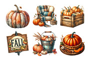 Vintage Fall Decorations Clipart, an Illustration by Daily.Designs (Thumbnail 2 of 5)