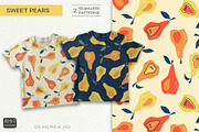 Sweet Pears Seamless Pattern Set, a Pattern Graphic by Irina Ostapenko (Thumbnail 1 of 5)