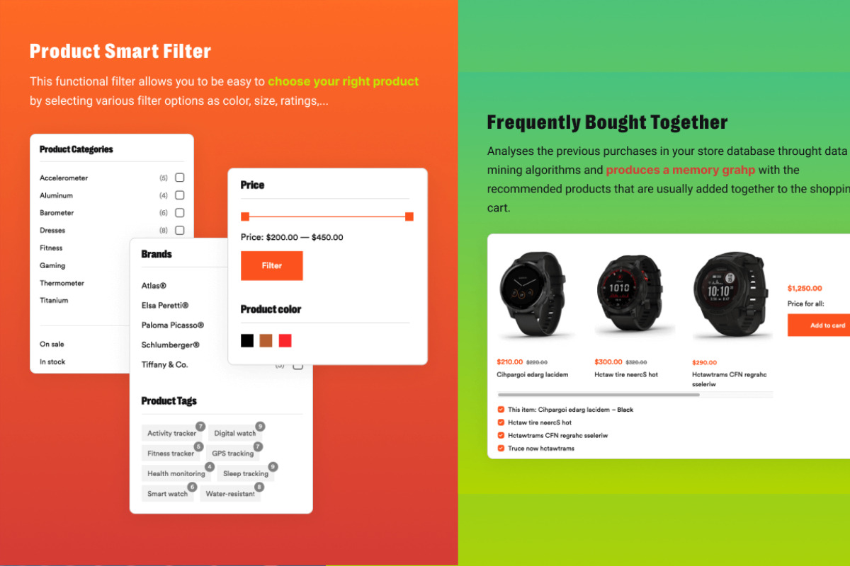 WooCommerce Product Landing Page, a WordPress Template by UInstrument (Photo 3 of 6)