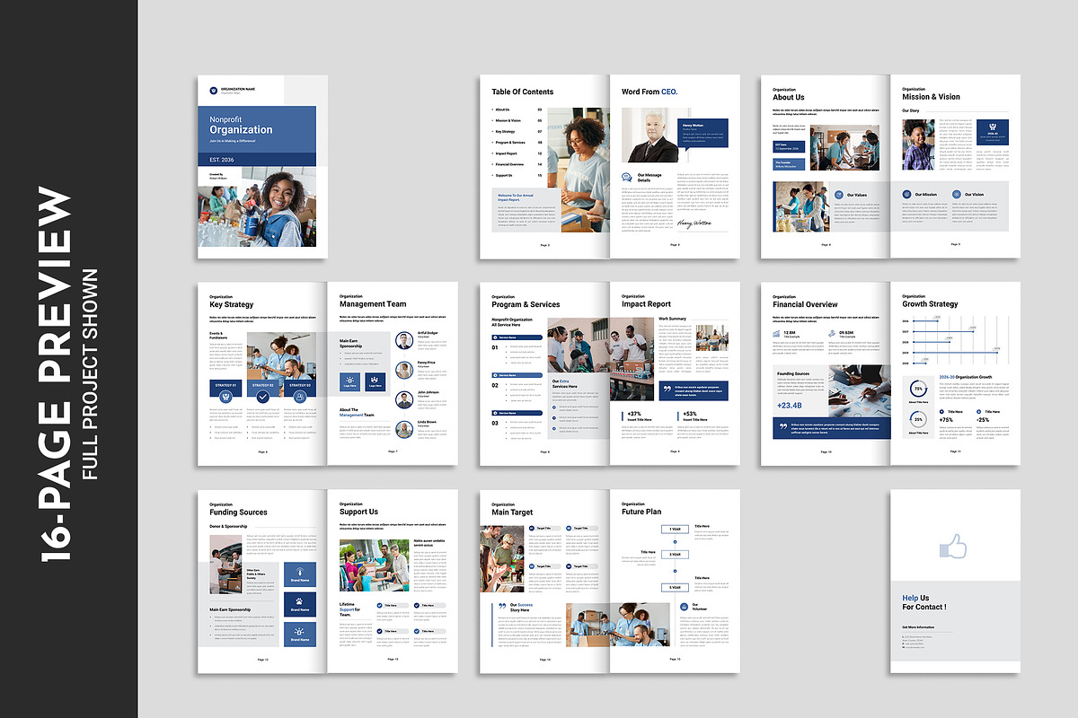Nonprofit Organization Brochure, a Brochure Template by Spark_Creative (Photo 12 of 12)