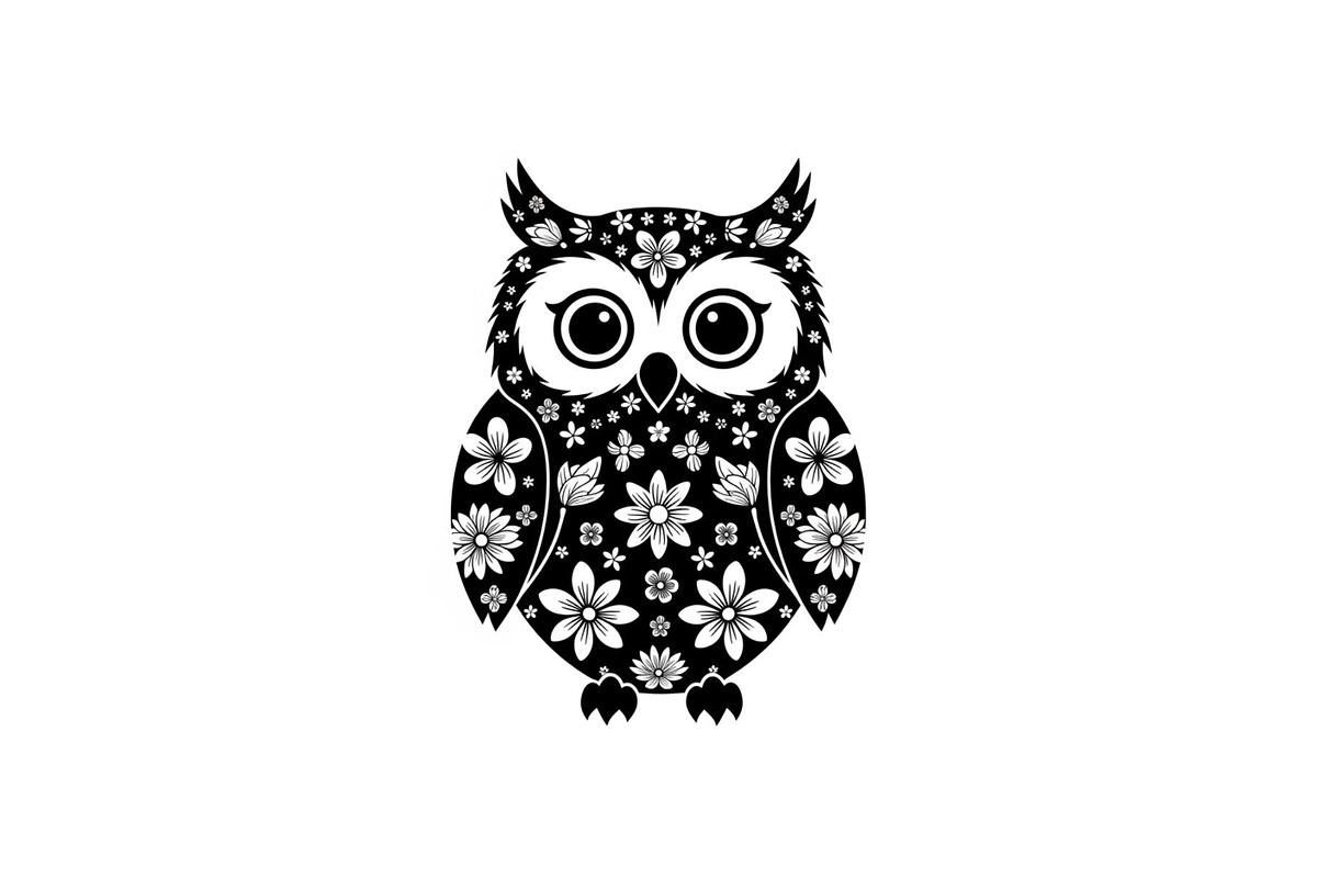 Cute Owl Silhouette Bundle, an Illustration by yasushie (Photo 28 of 31)