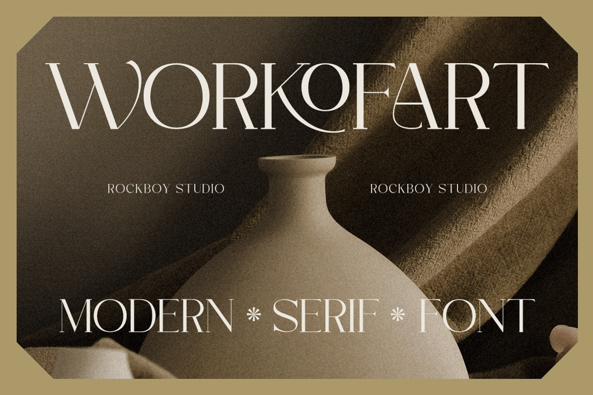 Workofart - Elegant Serif Font, a Serif Font by RockboyStd (Photo 1 of 12)