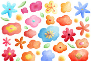 Summer Flower Watercolor, a Seasonal Illustration by Sense Library (Thumbnail 11 of 18)