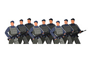 Armed forces, soldiers march, a Person Illustration by PaperTrident (Thumbnail 1 of 3)