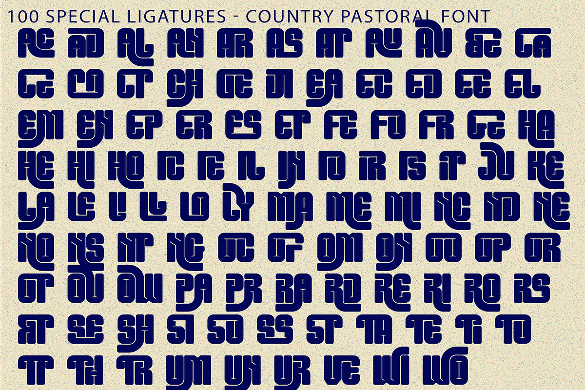 COUNTRY PASTORAL FONT, a Sans Serif Font by 177Studio (Photo 8 of 8)
