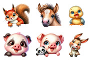 Animal Peeking Around Corner Clipart, an Illustration by CreationArt (Thumbnail 3 of 5)
