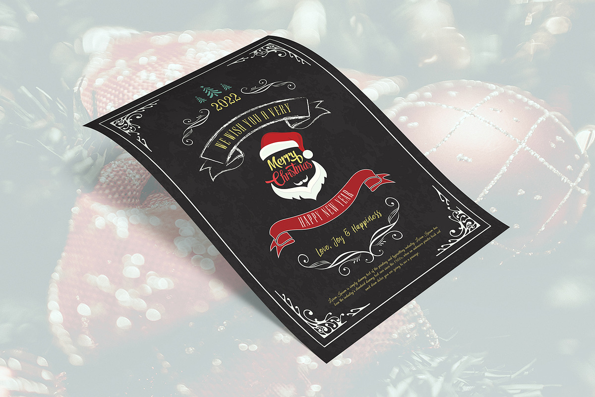 Christmas Greeting Card Template, a Flyer Template by DesignDevisers (Photo 2 of 8)