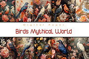 Birds Mythical World, a Background Graphic by Printable Treasure (Thumbnail 1 of 4)